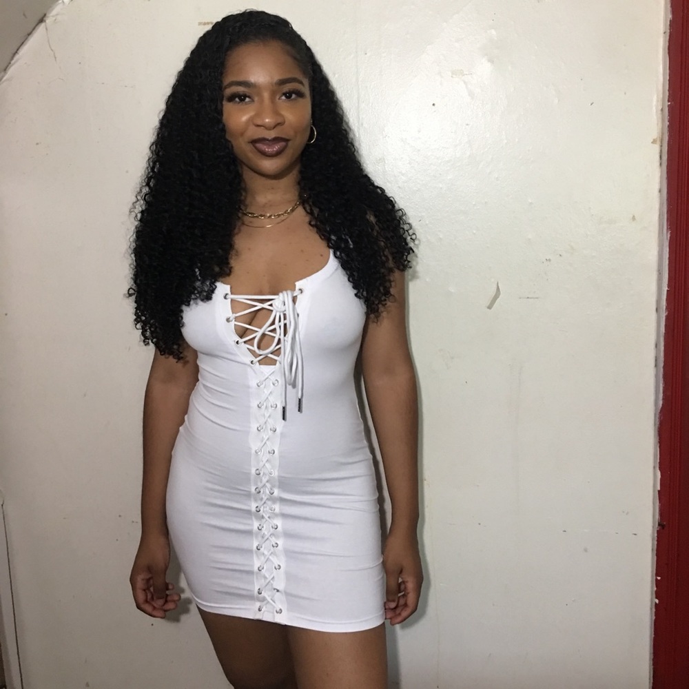 White laced dress